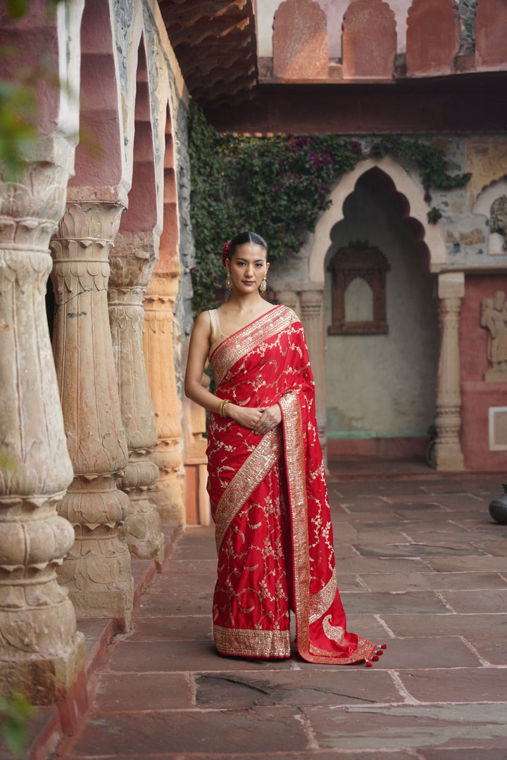 Raaya Banarasi Saree - Red