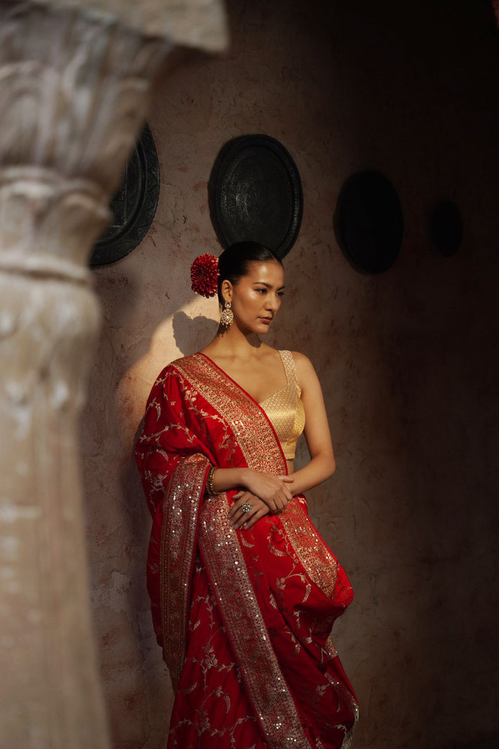 Raaya Banarasi Saree - Red