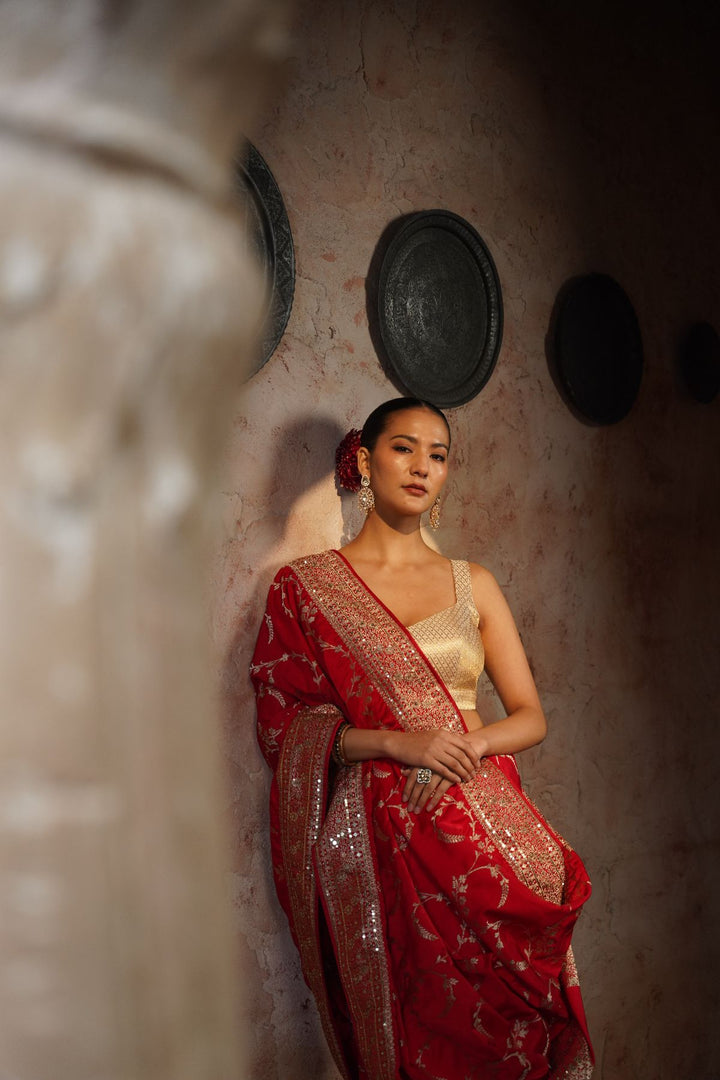 Raaya Banarasi Saree - Red