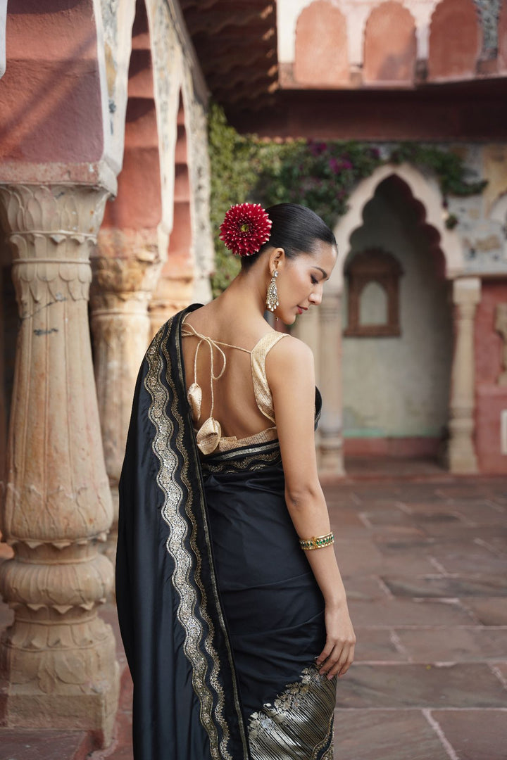 Keira Banarasi Saree - Black