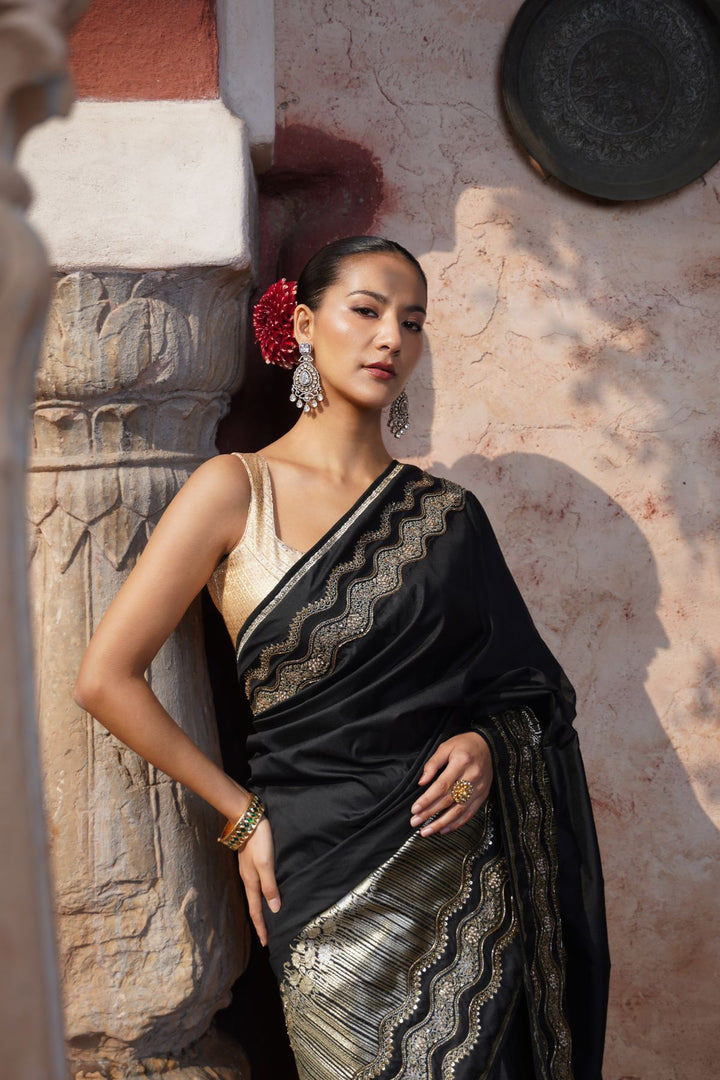 Keira Banarasi Saree - Black