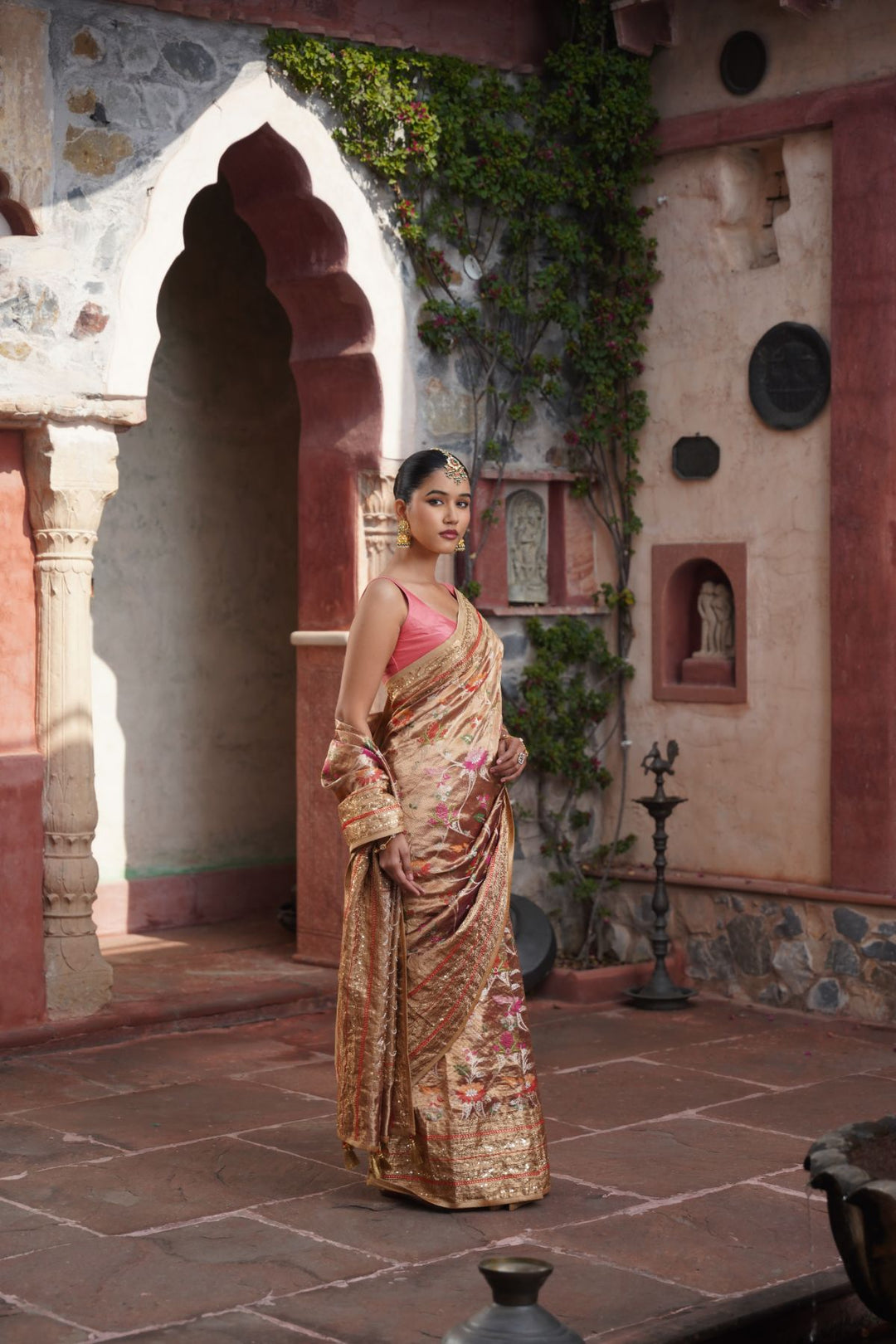 Elara Banarasi Saree - Gold