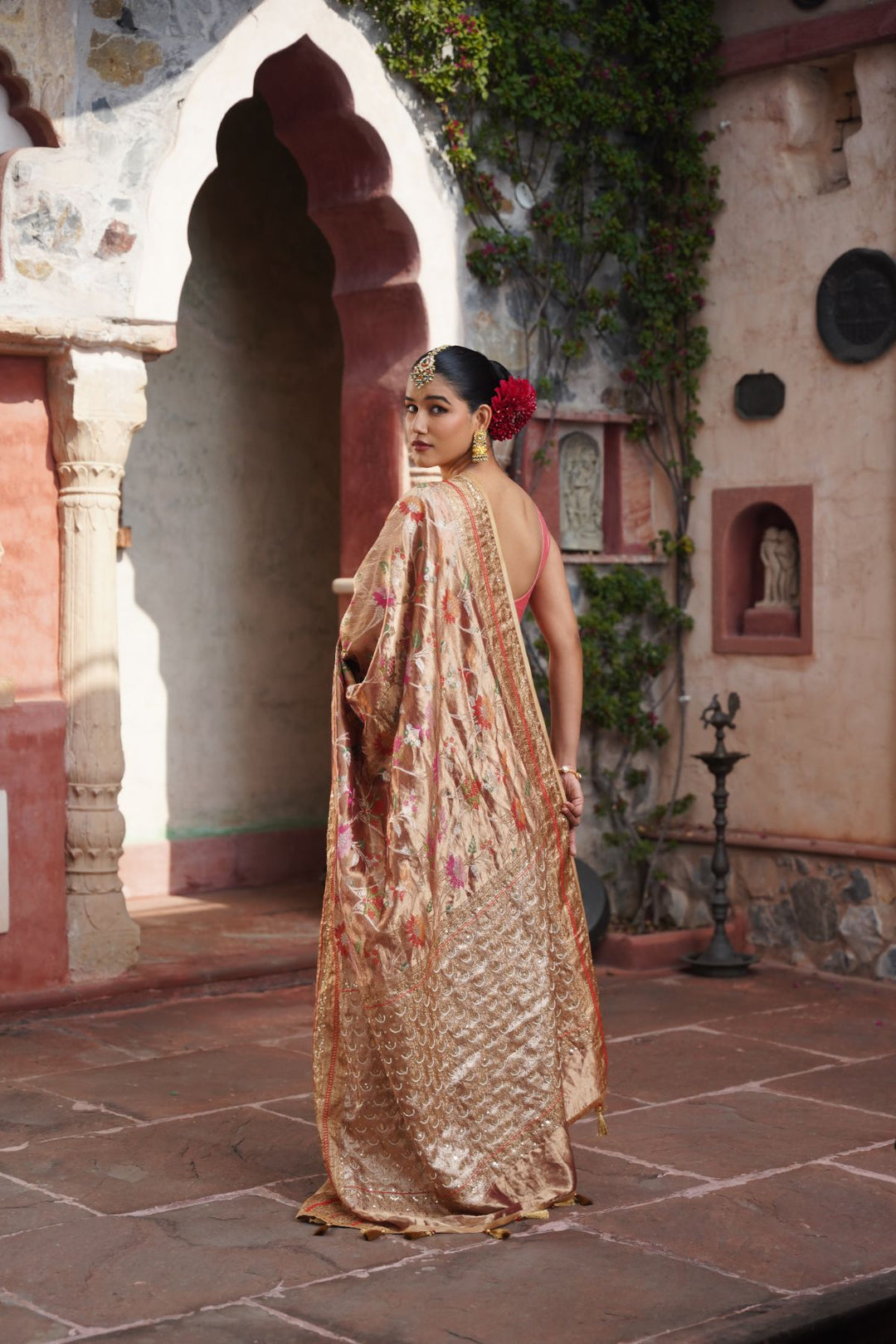 Elara Banarasi Saree - Gold