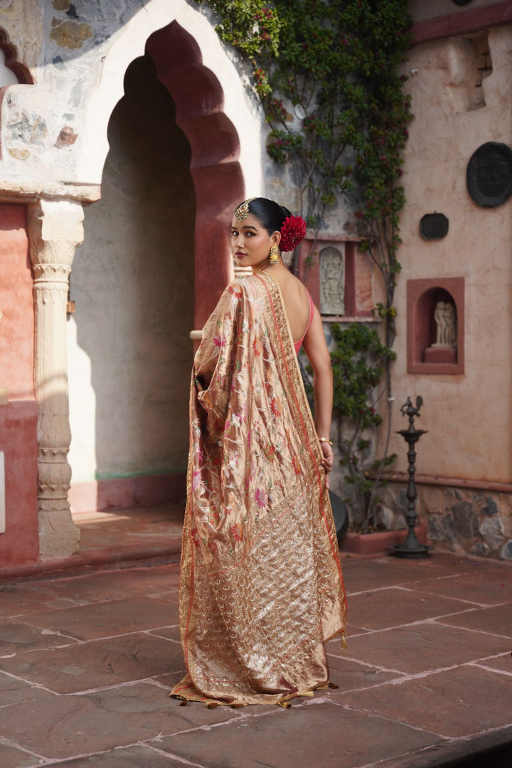 Elara Banarasi Saree - Gold