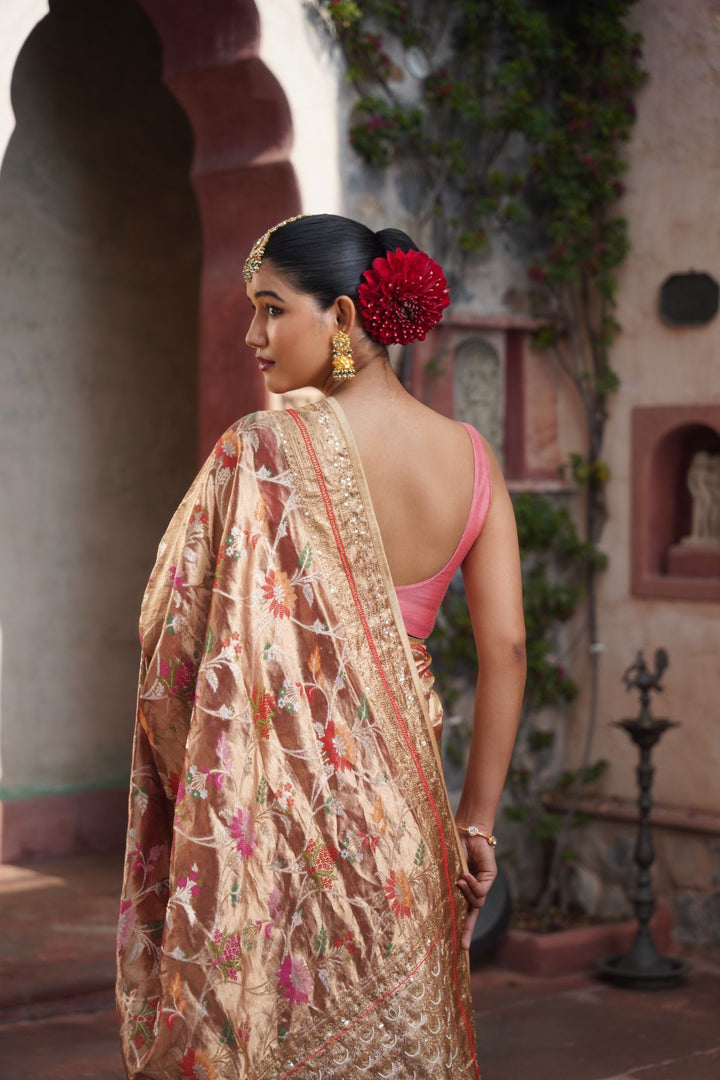 Elara Banarasi Saree - Gold