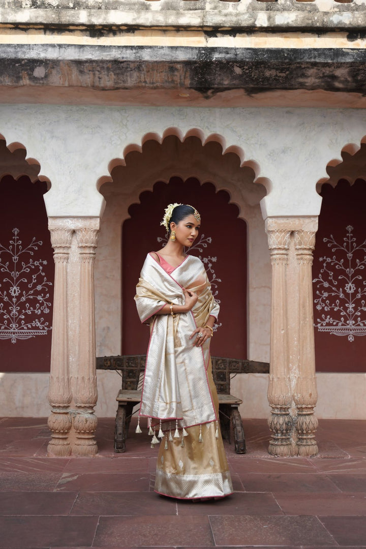 Zahra Banarasi Saree - Gold