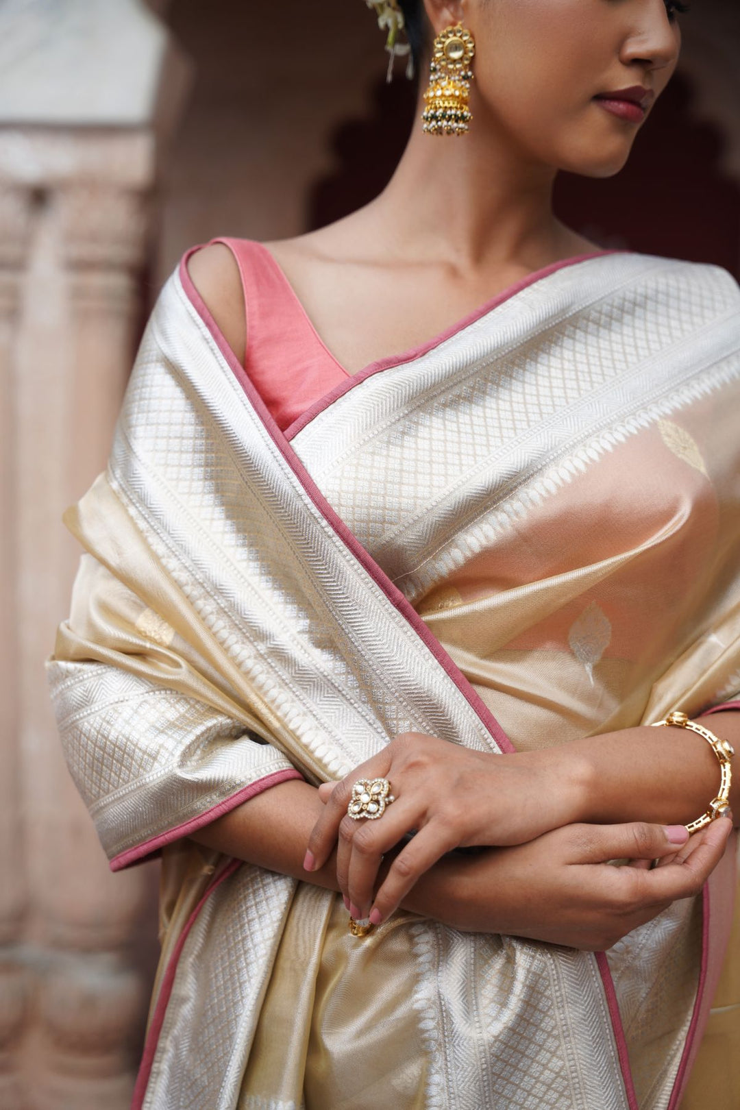 Zahra Banarasi Saree - Gold