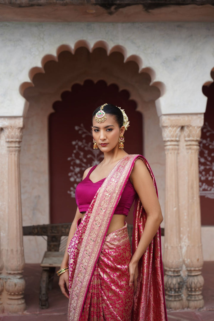 Pravi Banarasi Saree - Pink