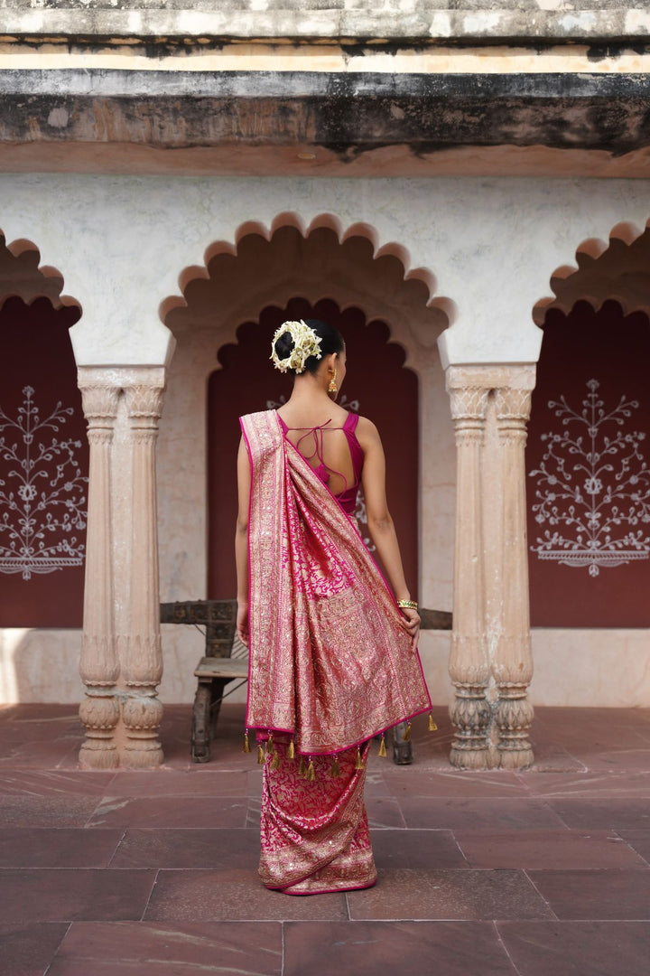 Pravi Banarasi Saree - Pink