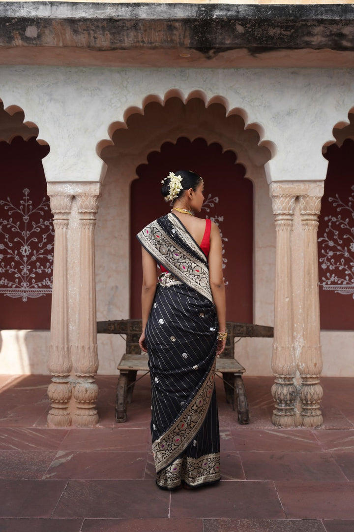 Hema Banarasi Saree - Black