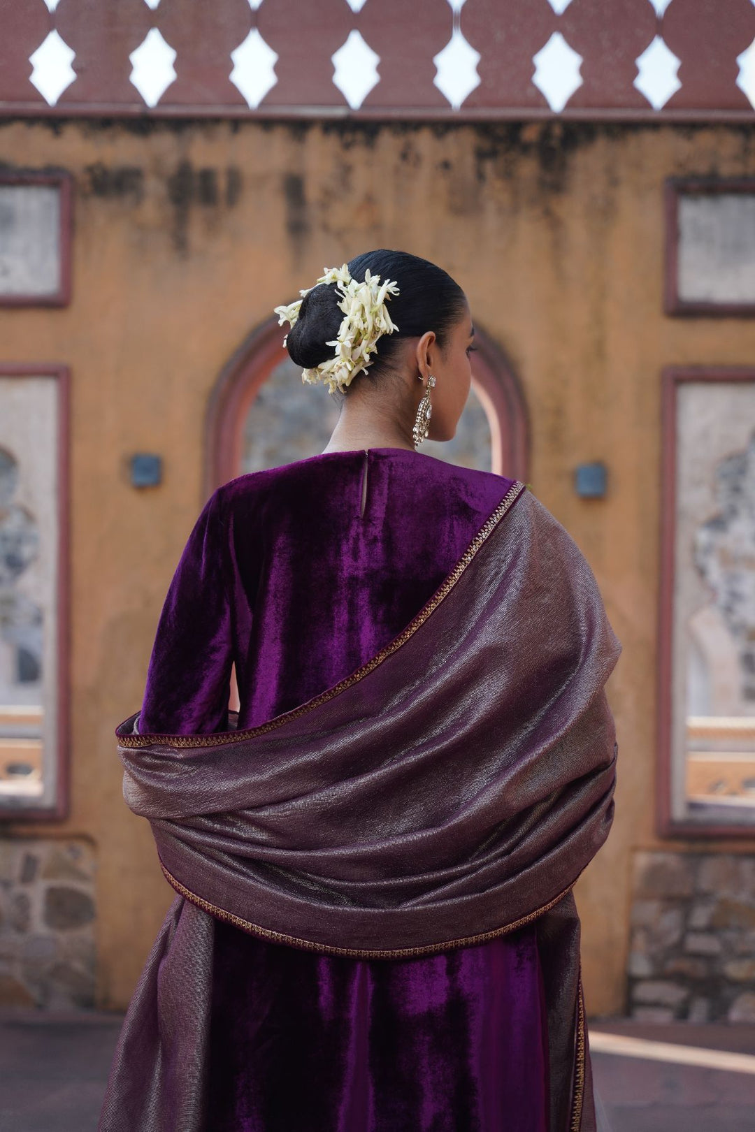 Mahsa Velvet Suit Set - Plum