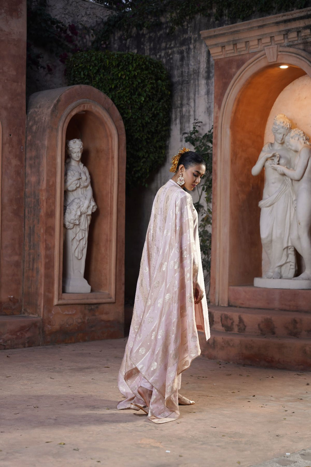 Velina Silk Suit Set- Blush