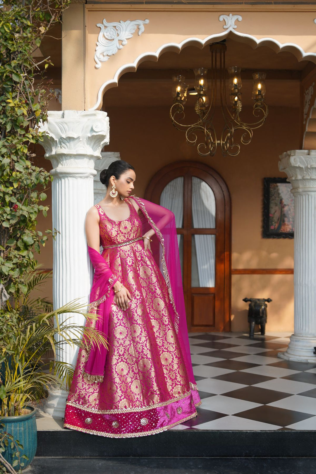 Farrah Silk Dress Set - Pink