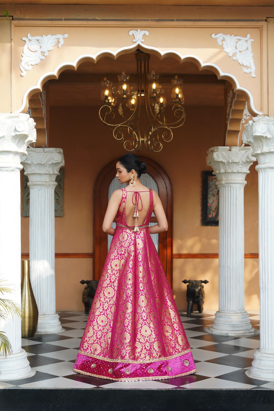 Farrah Silk Dress Set - Pink