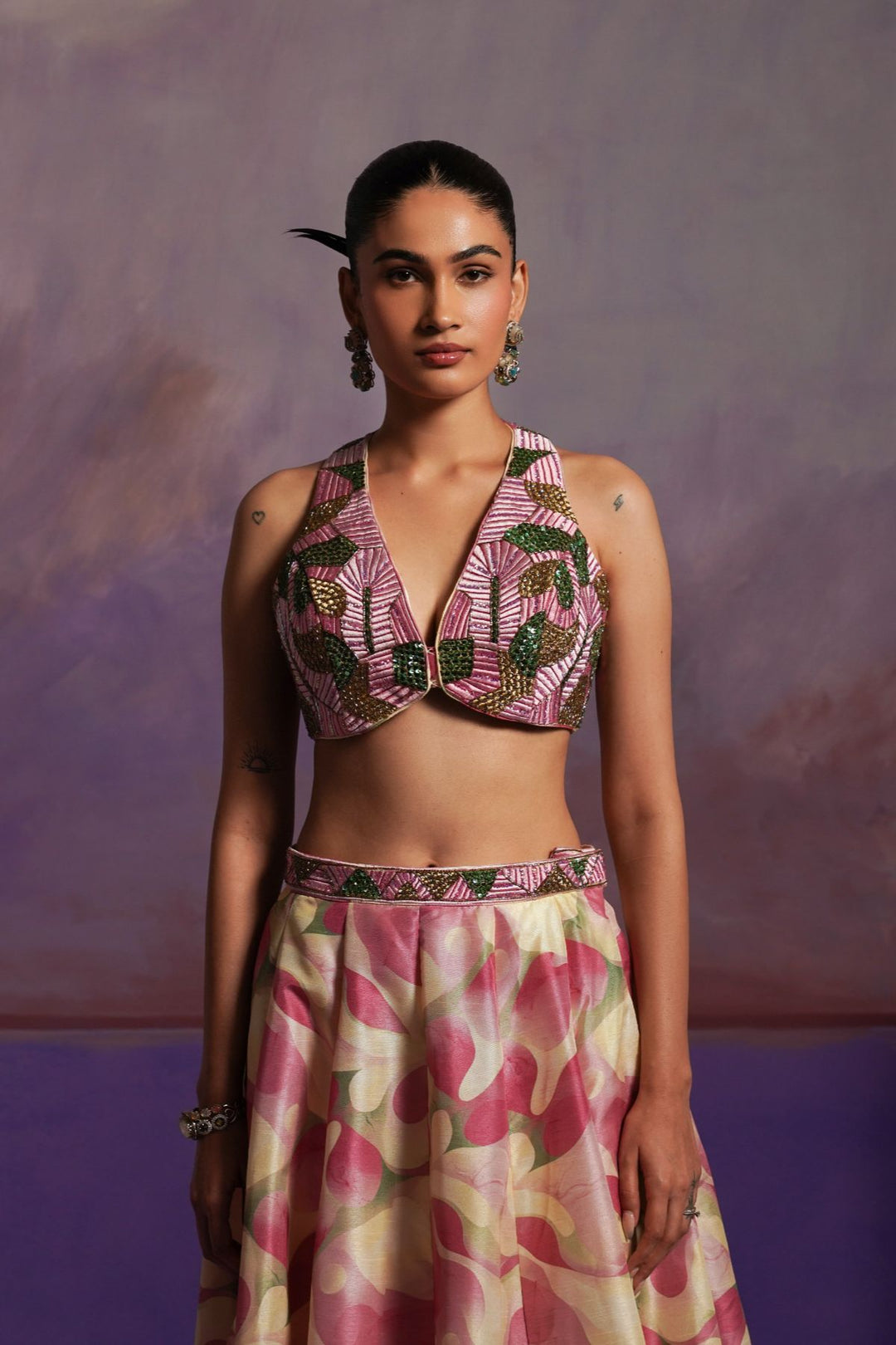 Miya Pink Lehenga Set