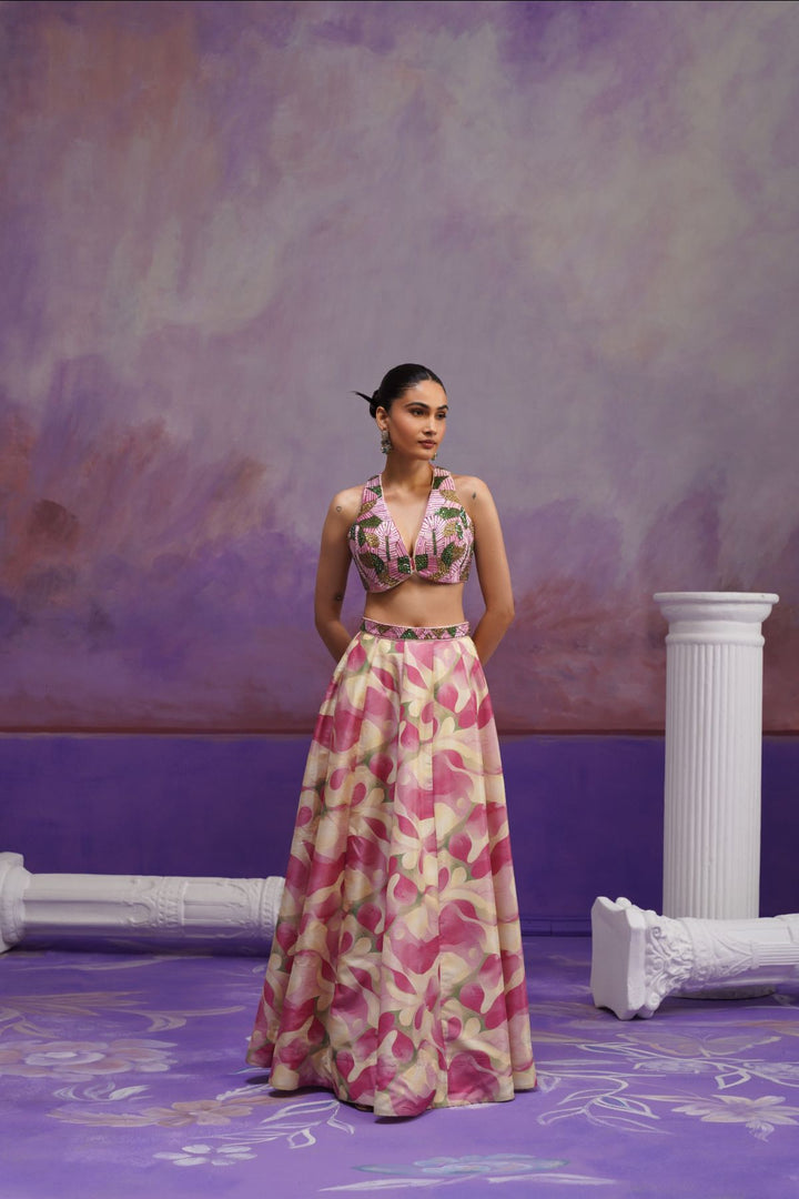 Miya Pink Lehenga Set