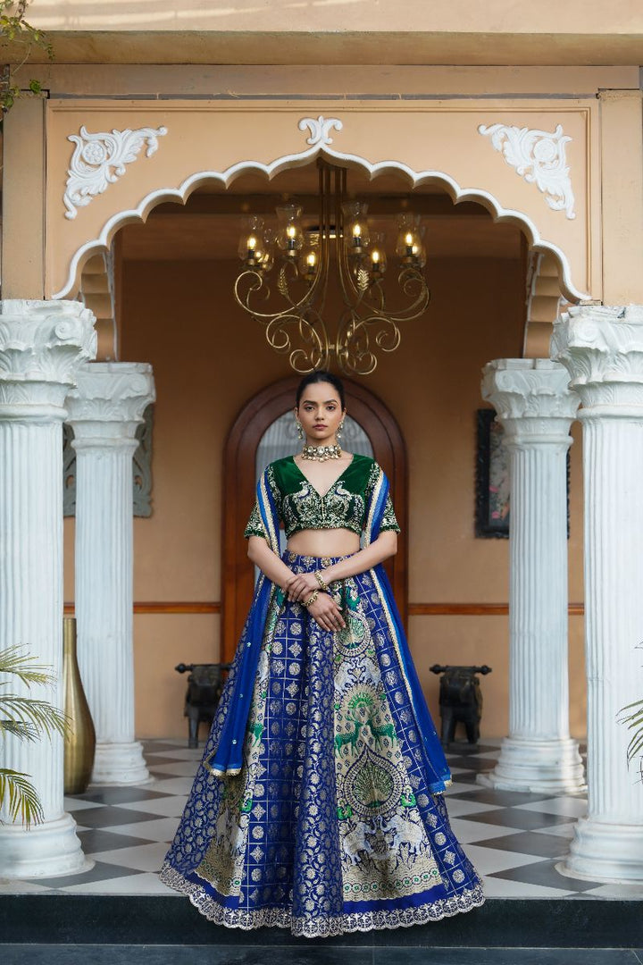 Heer Silk Lehenga Set - Royal  Blue