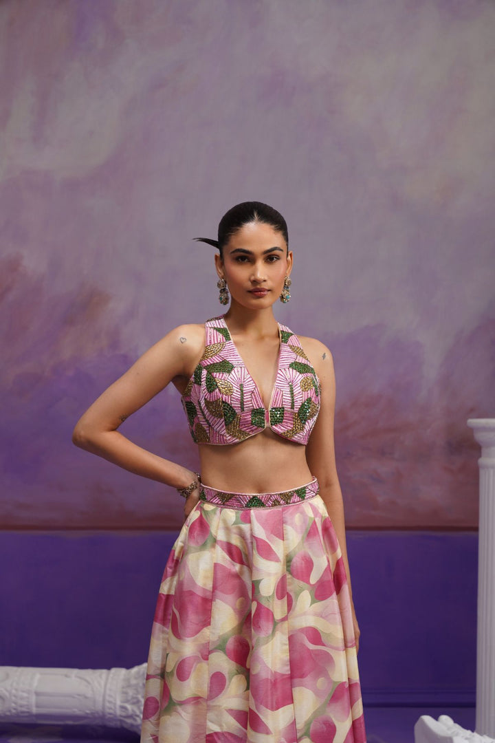 Miya Pink Lehenga Set