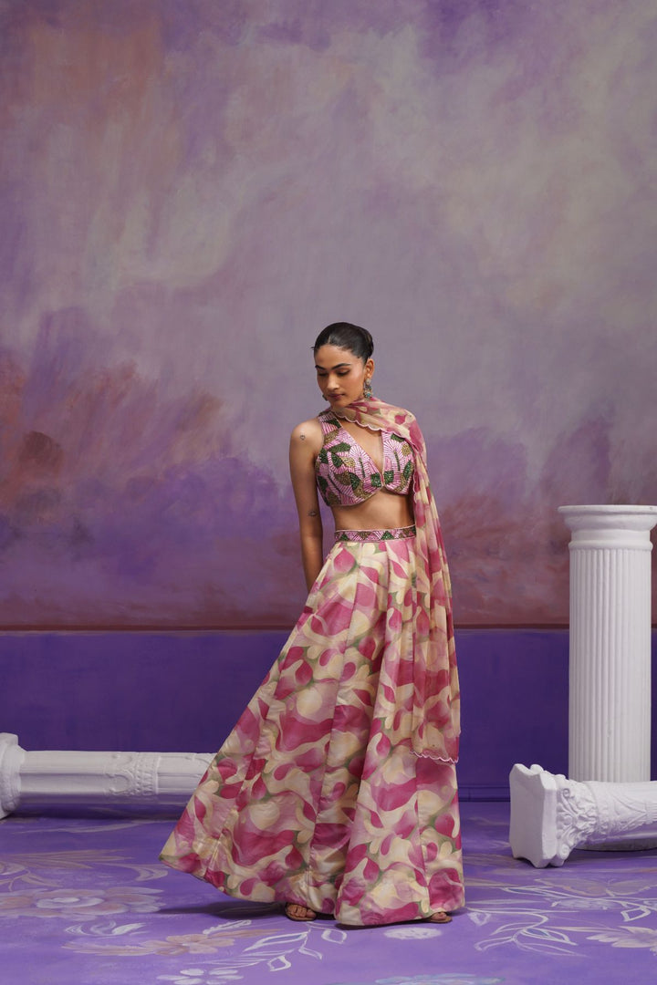 Miya Pink Lehenga Set