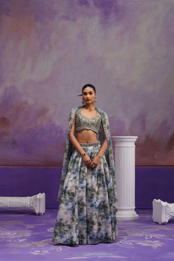 Della Lehenga Set- Green