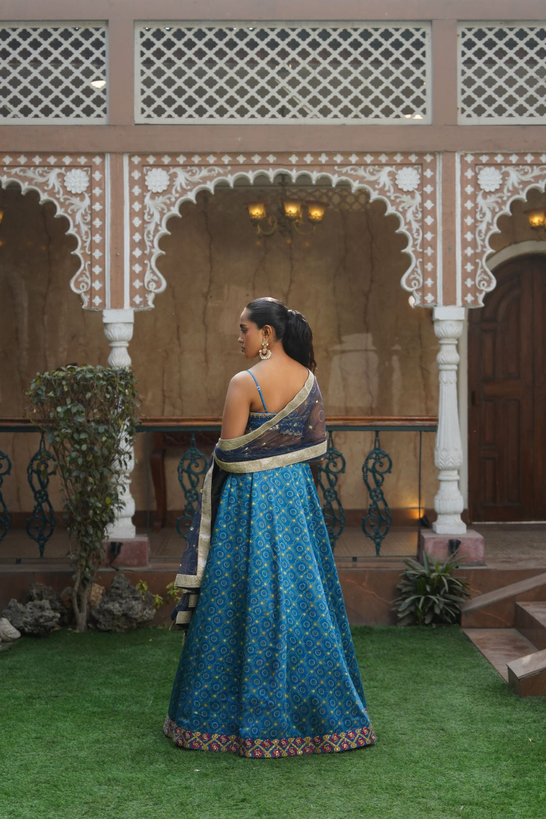 Jade Printed Lehenga Set - Blue