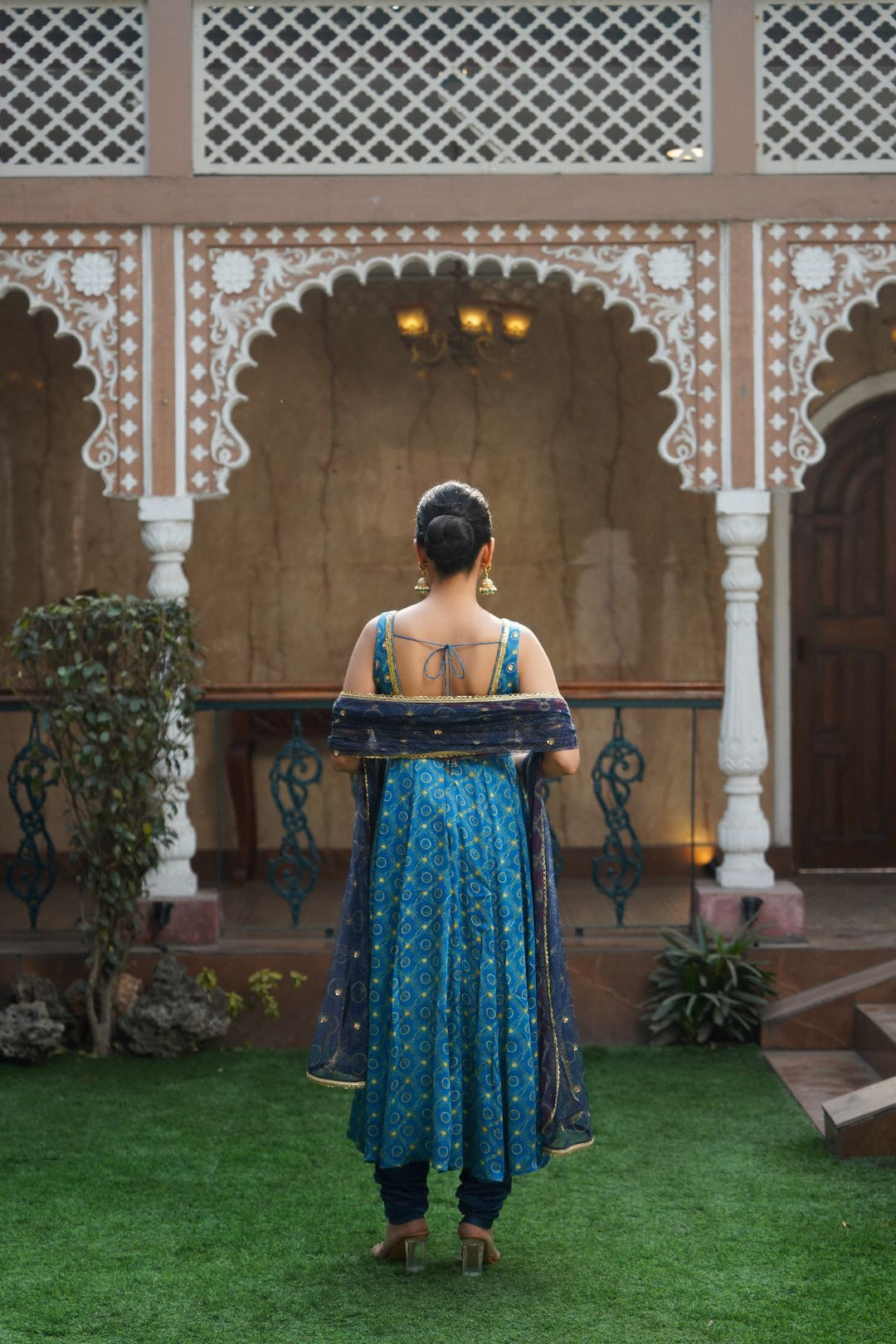 Moira Anarkali Set - Blue