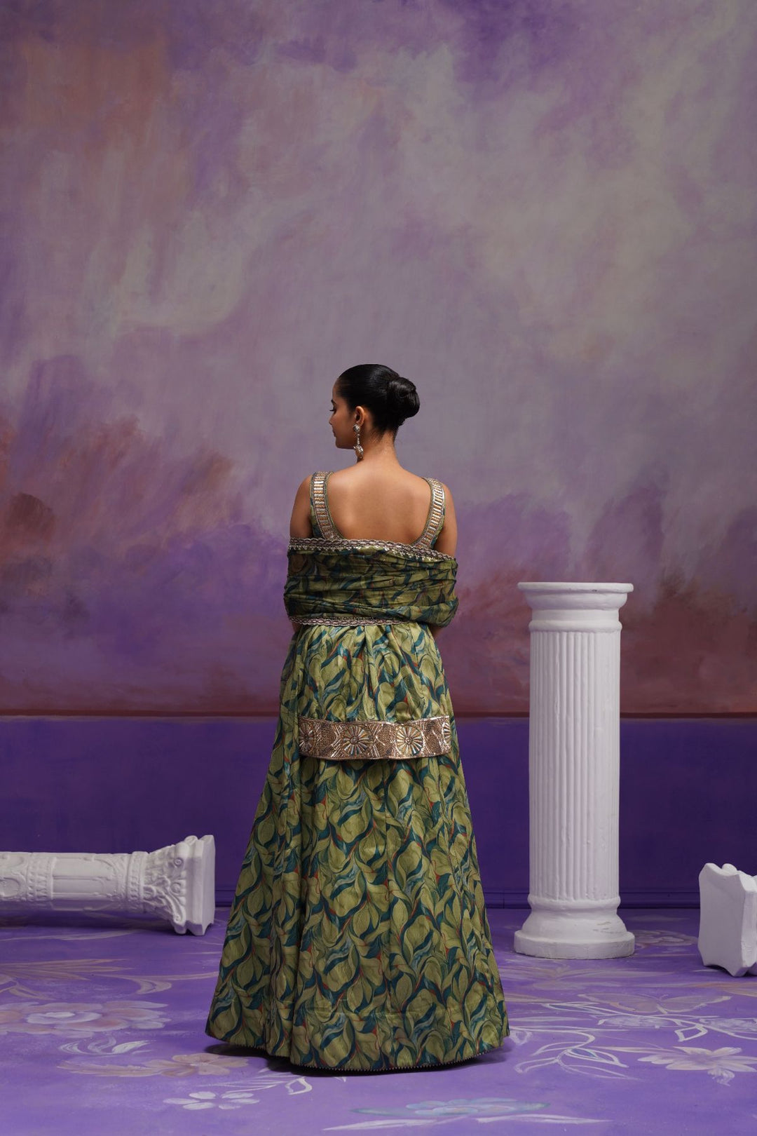Saya Lehenga Set-Green