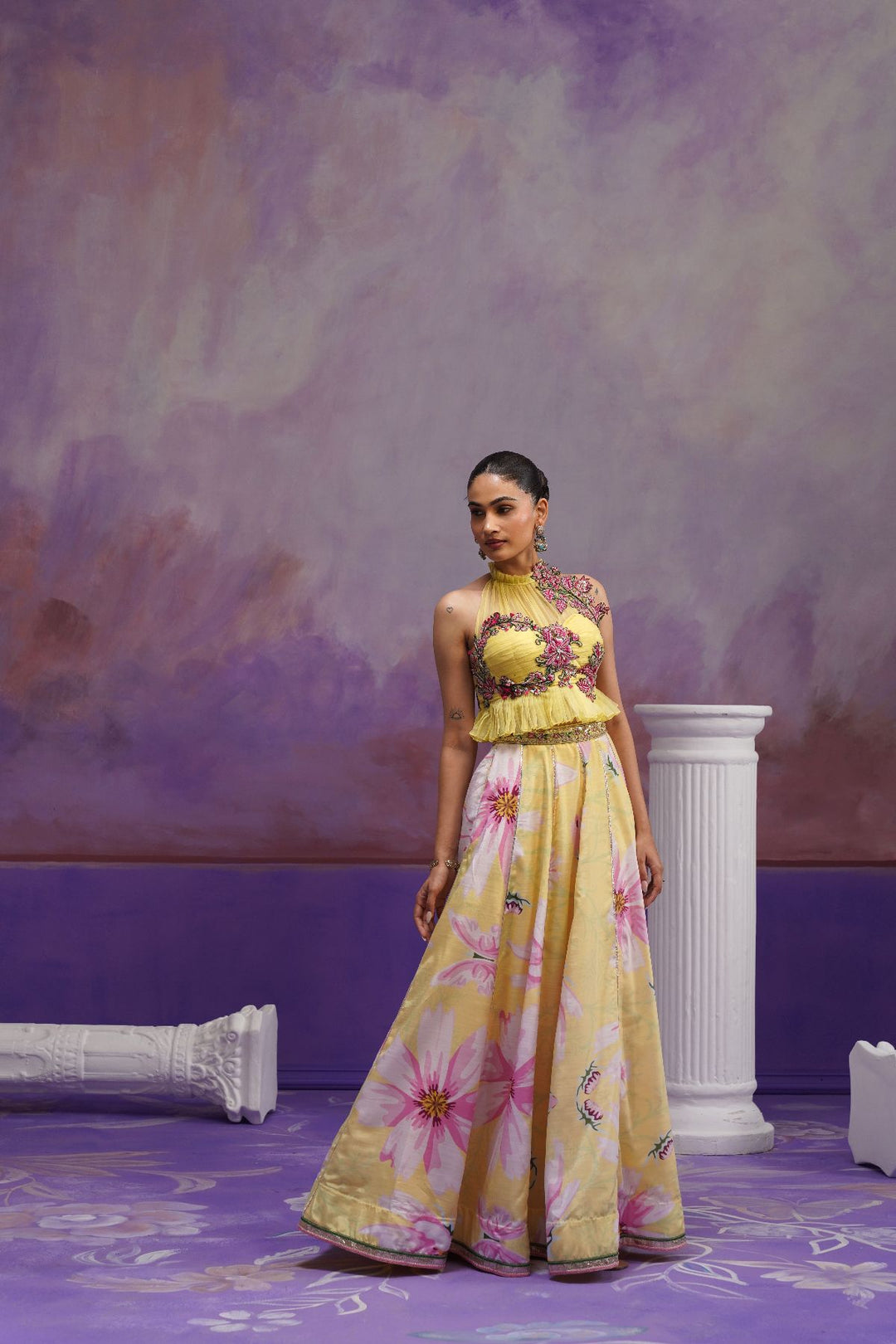 Kanak Lehenha Set-Yellow
