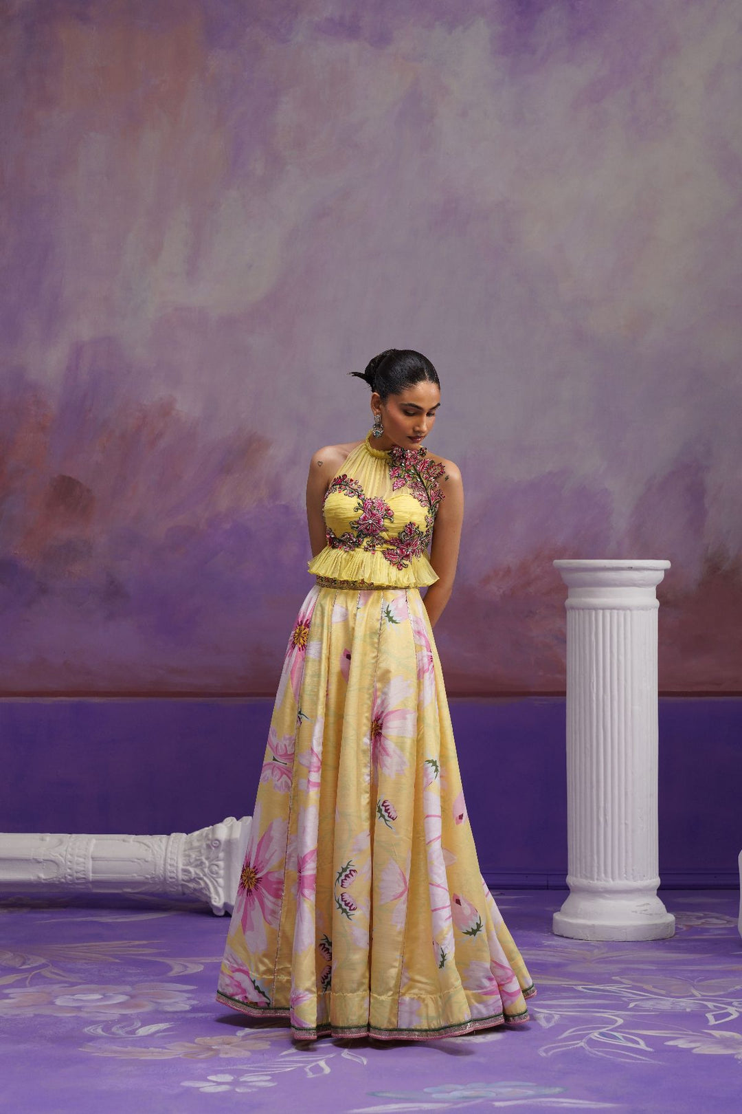 Kanak Lehenha Set-Yellow