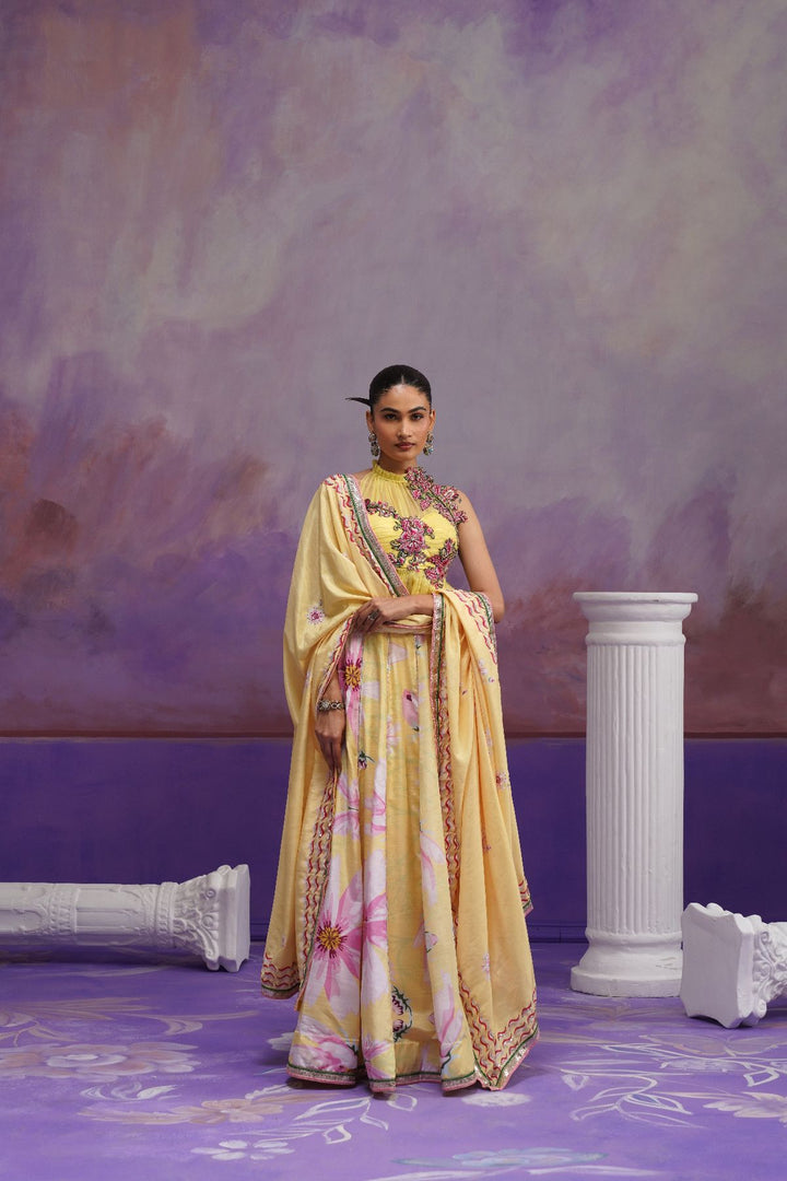 Kanak Lehenha Set-Yellow