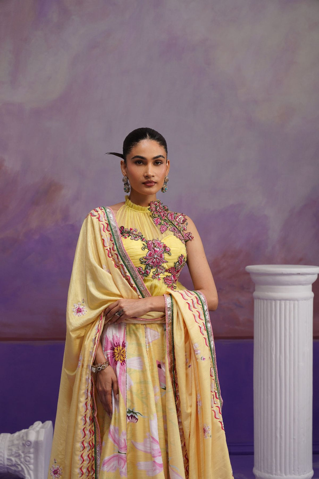 Kanak Lehenha Set-Yellow
