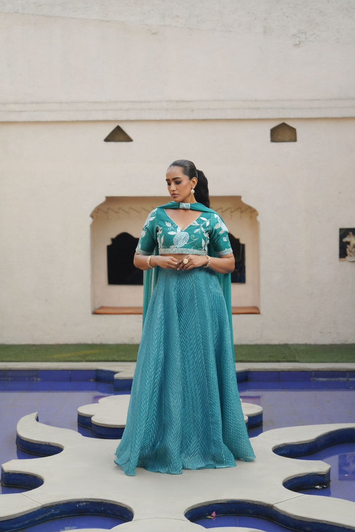 Serein Skirt Set - Teal