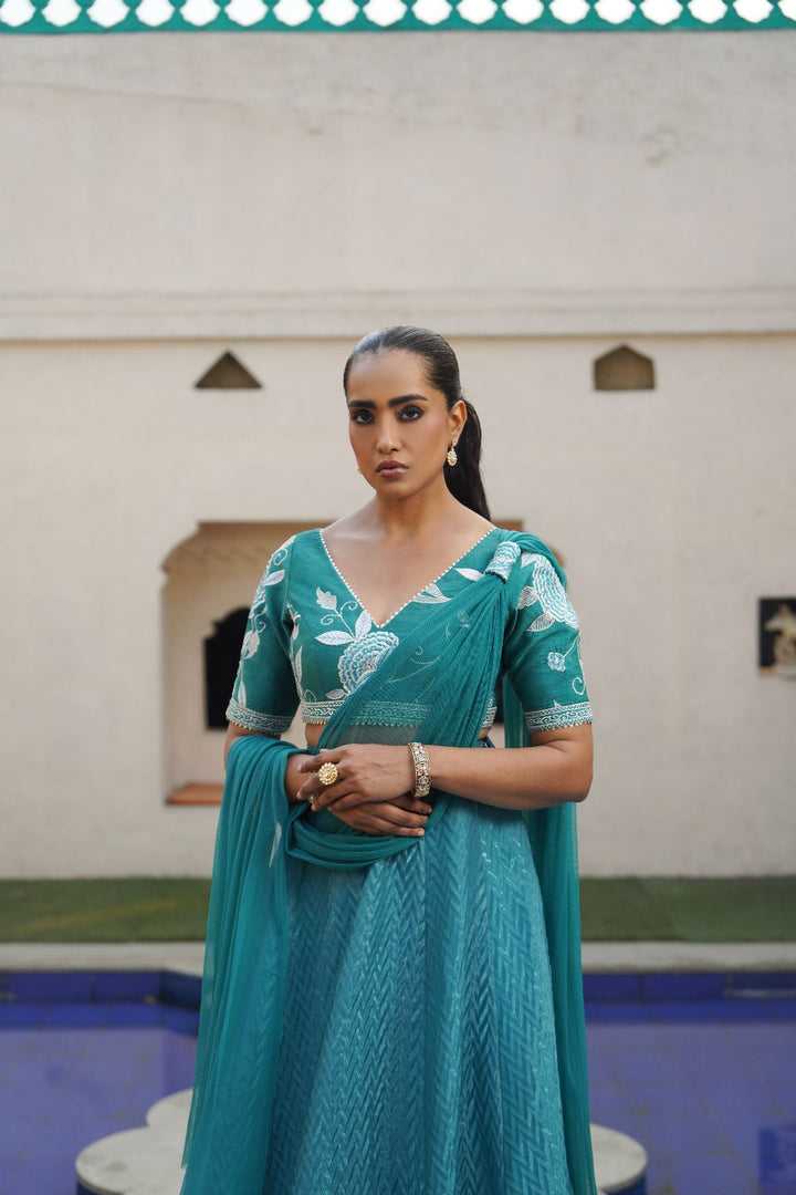 Serein Skirt Set - Teal