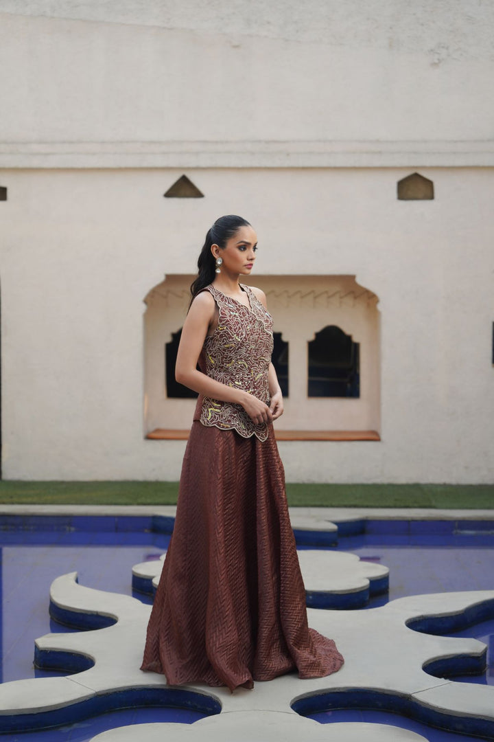 Era  Skirt Set - Brown