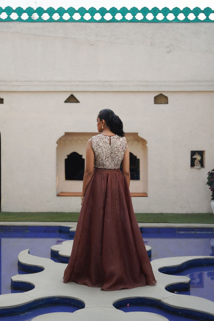 Mirelle Skirt Set - Brown