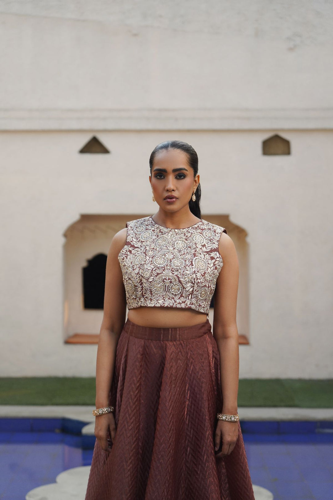 Mirelle Skirt Set - Brown