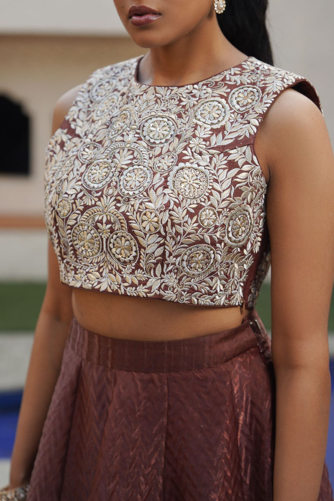 Mirelle Skirt Set - Brown