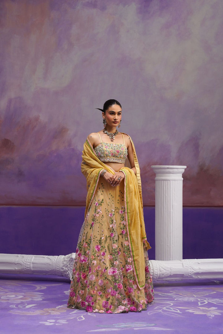 Gulnar Lehenga Set-Mustad