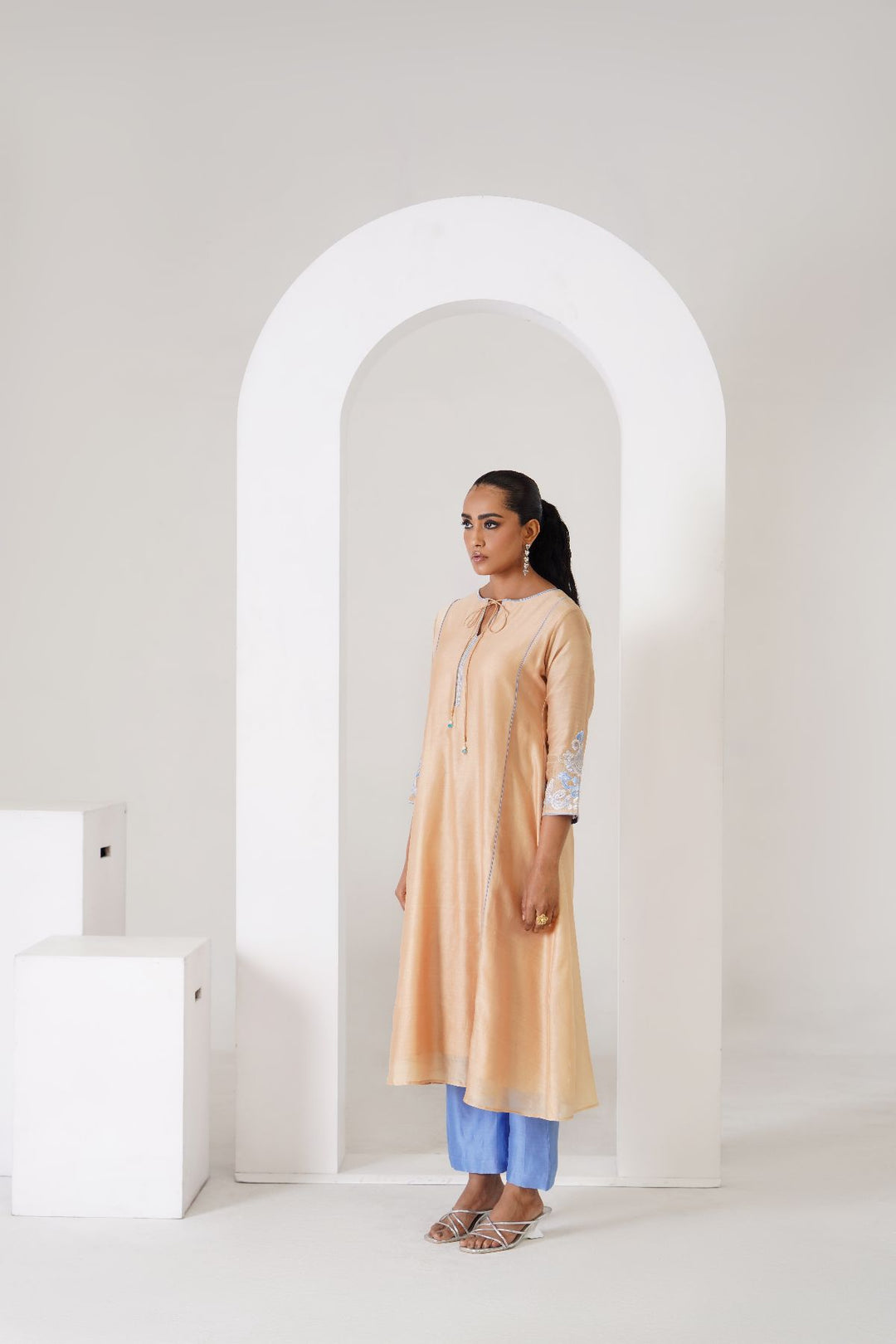 Freesia  Kurta Set - Beige