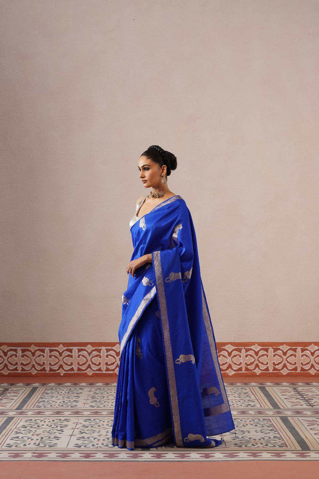 Blue Tiger Saree