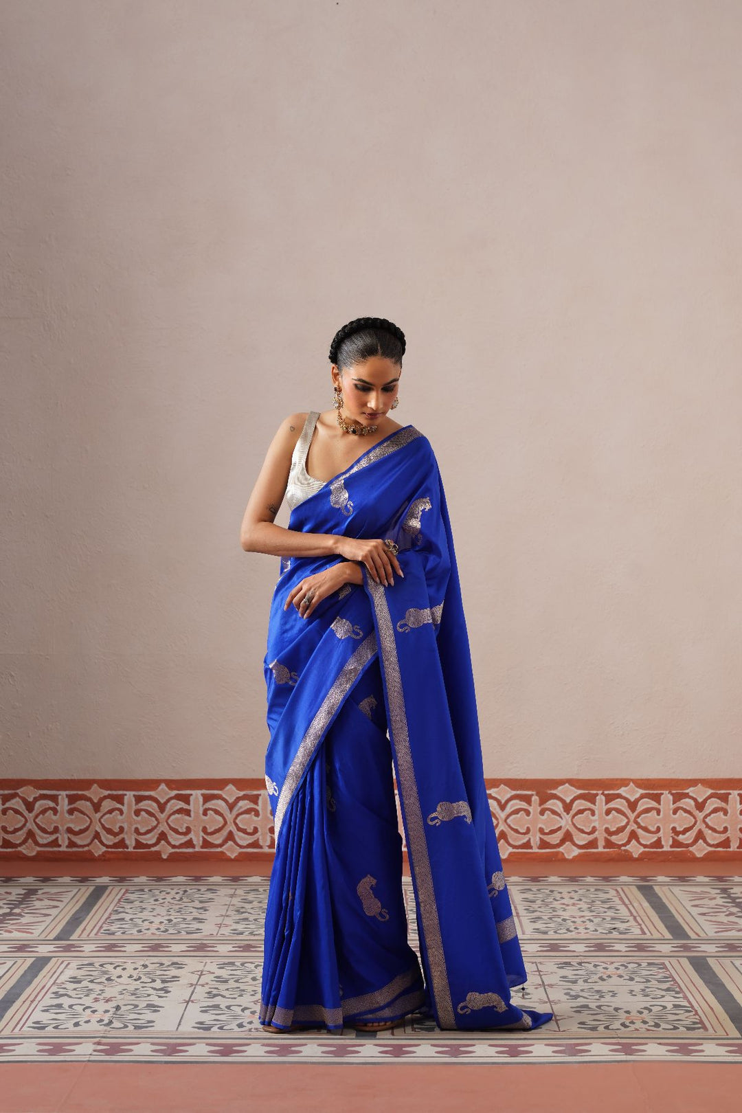 Blue Tiger Saree