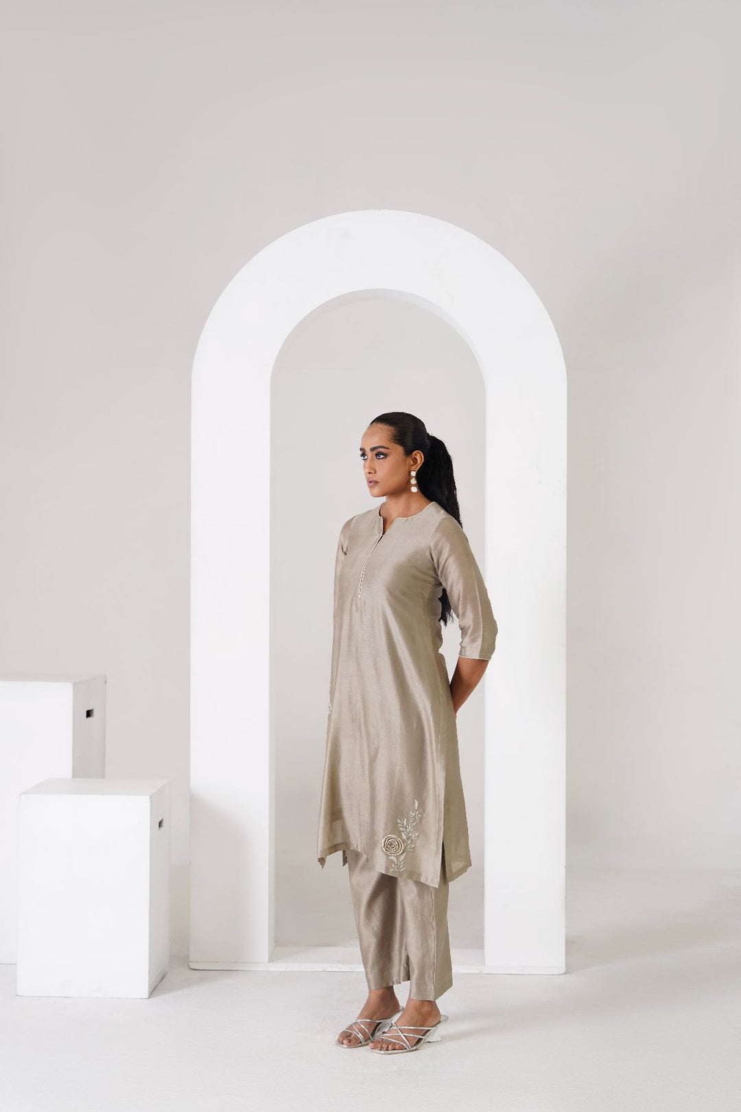 Elise Co-Ord Set - Dark Beige