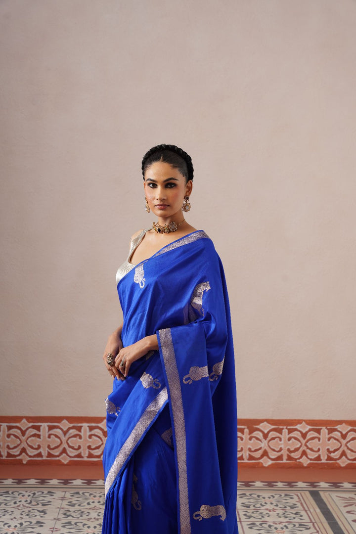 Blue Tiger Saree