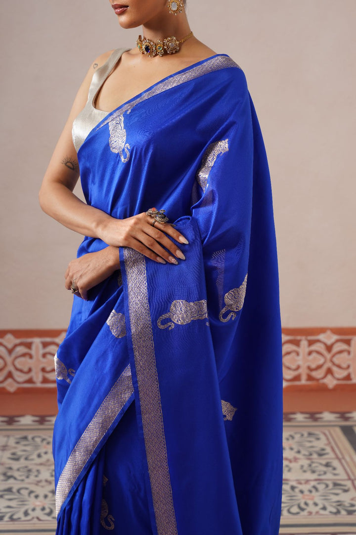 Blue Tiger Saree