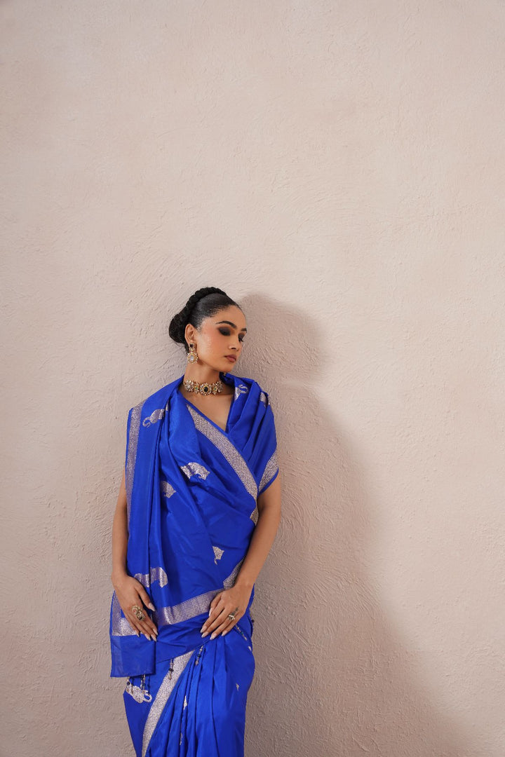 Blue Tiger Saree