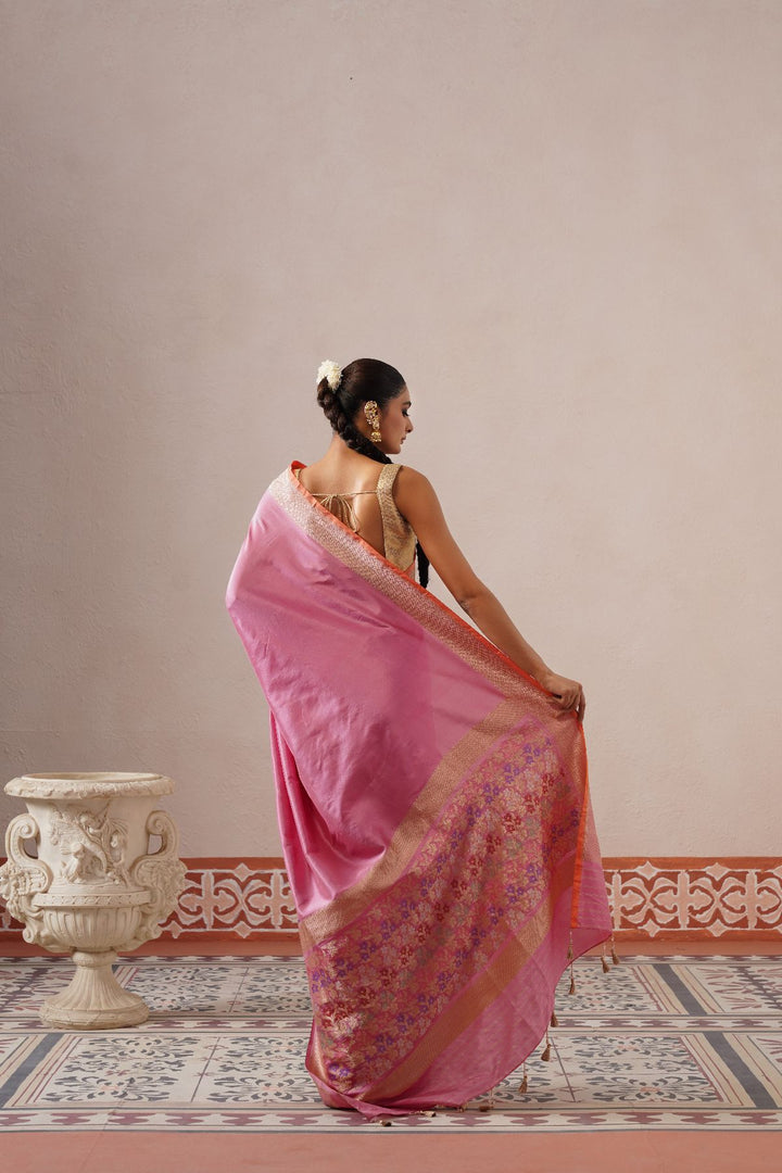 Lilac Floral Saree