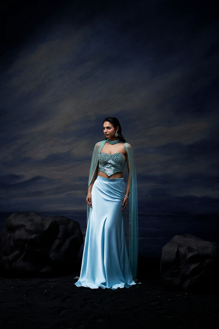 Whispering Waves Skirt Set