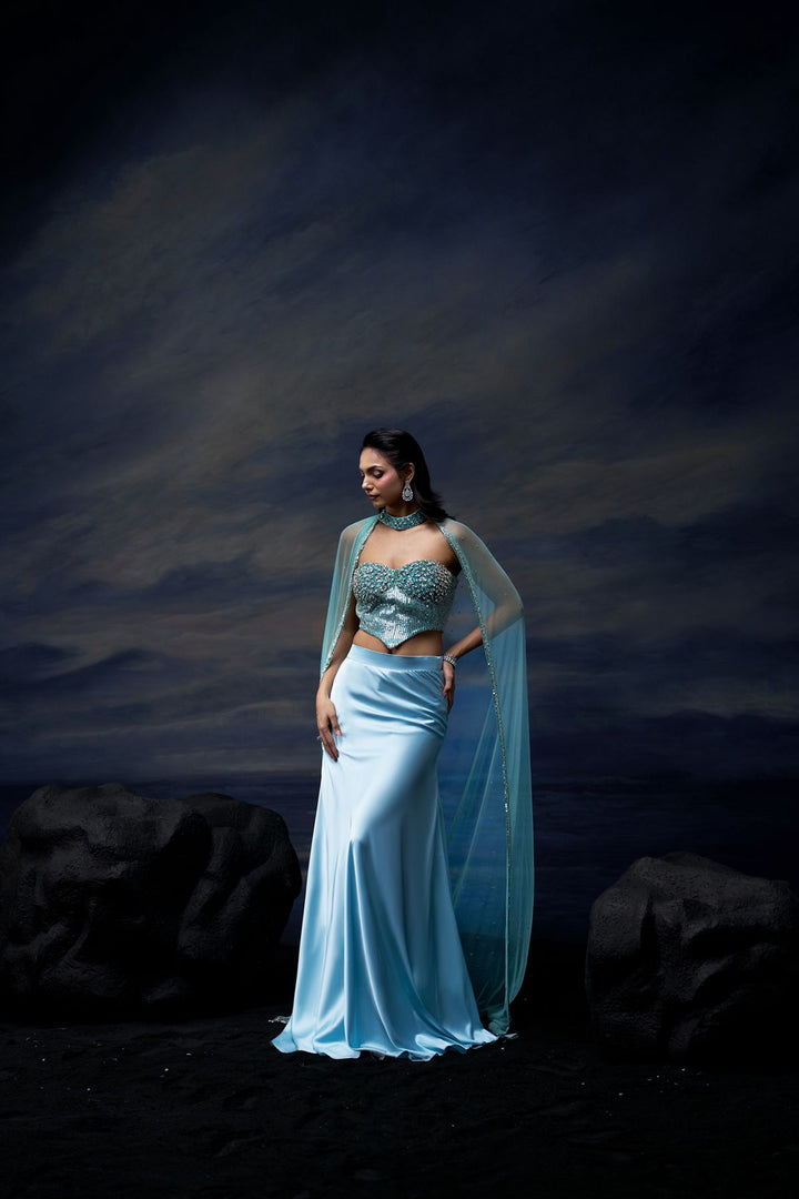 Whispering Waves Skirt Set