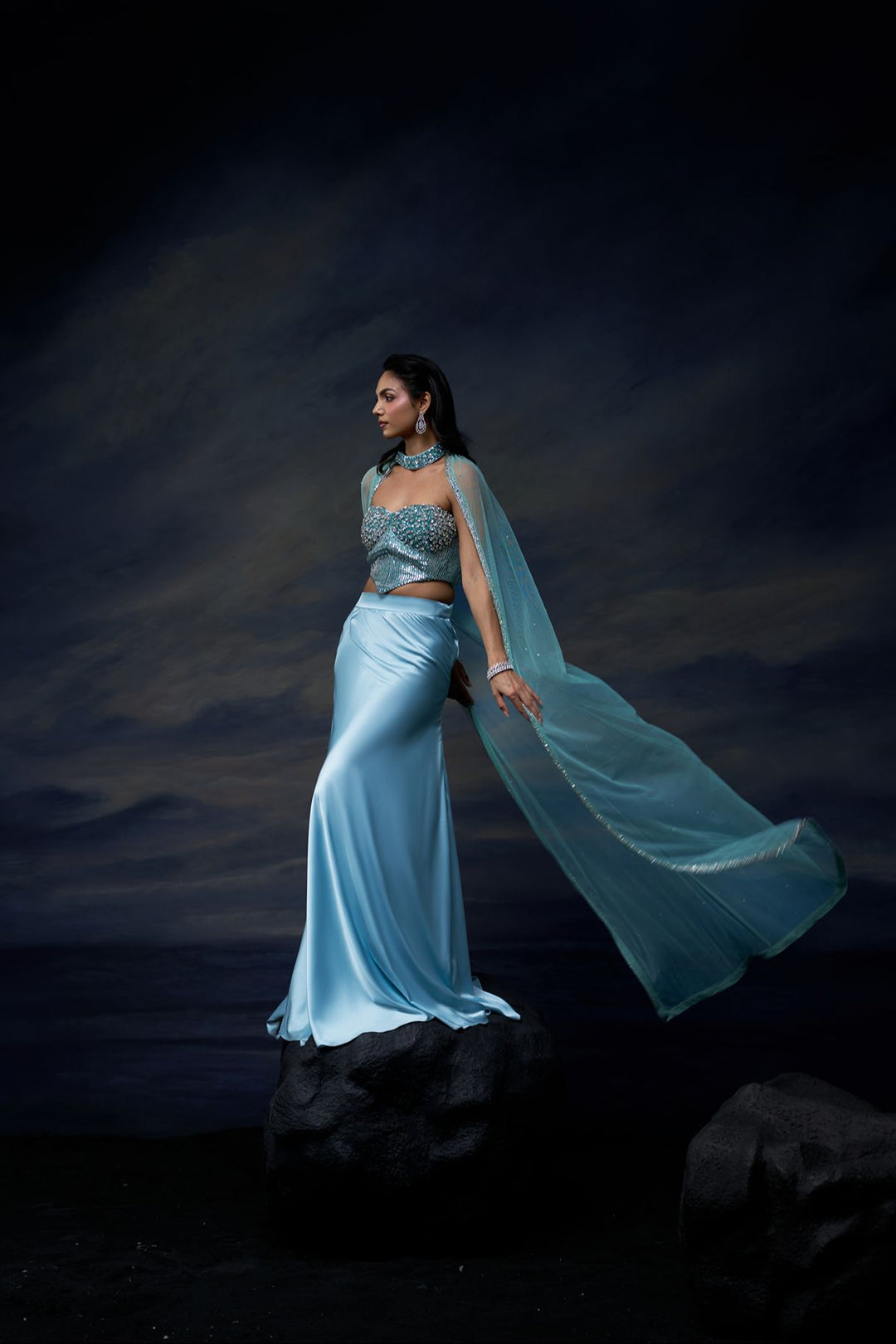 Whispering Waves Skirt Set