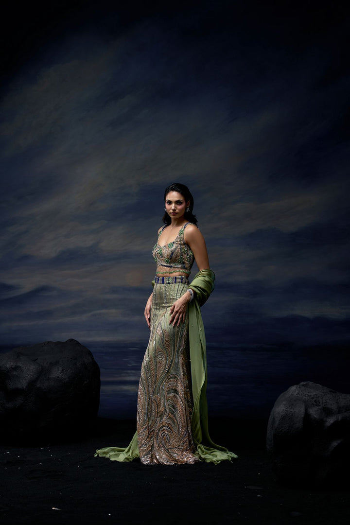 Ethereal Tide Lehenga Set